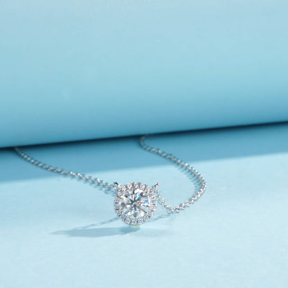 Eternal Halo Moissanite Pendant