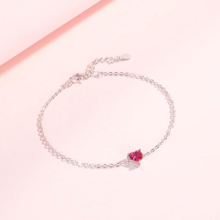 Radiant Rose Heart Bracelet