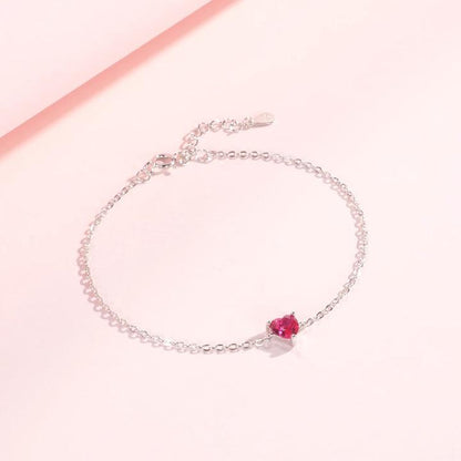 Radiant Rose Heart Bracelet