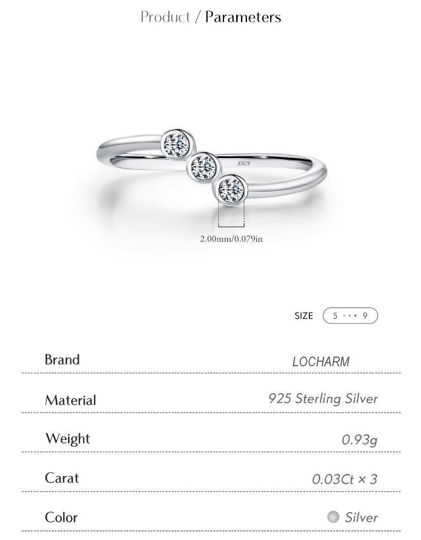 D Color Moissanite Stackable Ring