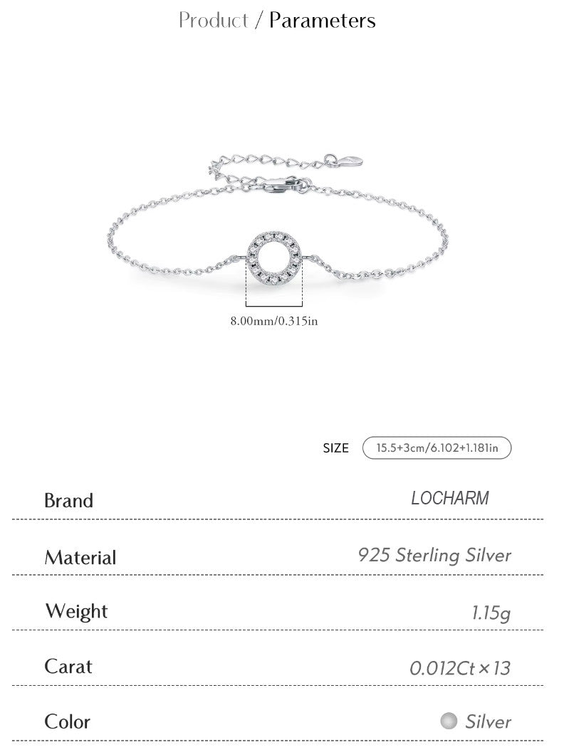 D Color Moissanite Link Bracelet