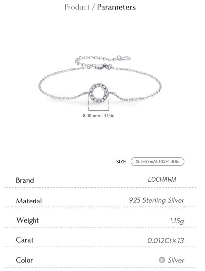 D Color Moissanite Link Bracelet