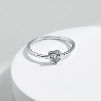 Heart Cut Moissanite Solitaire Ring