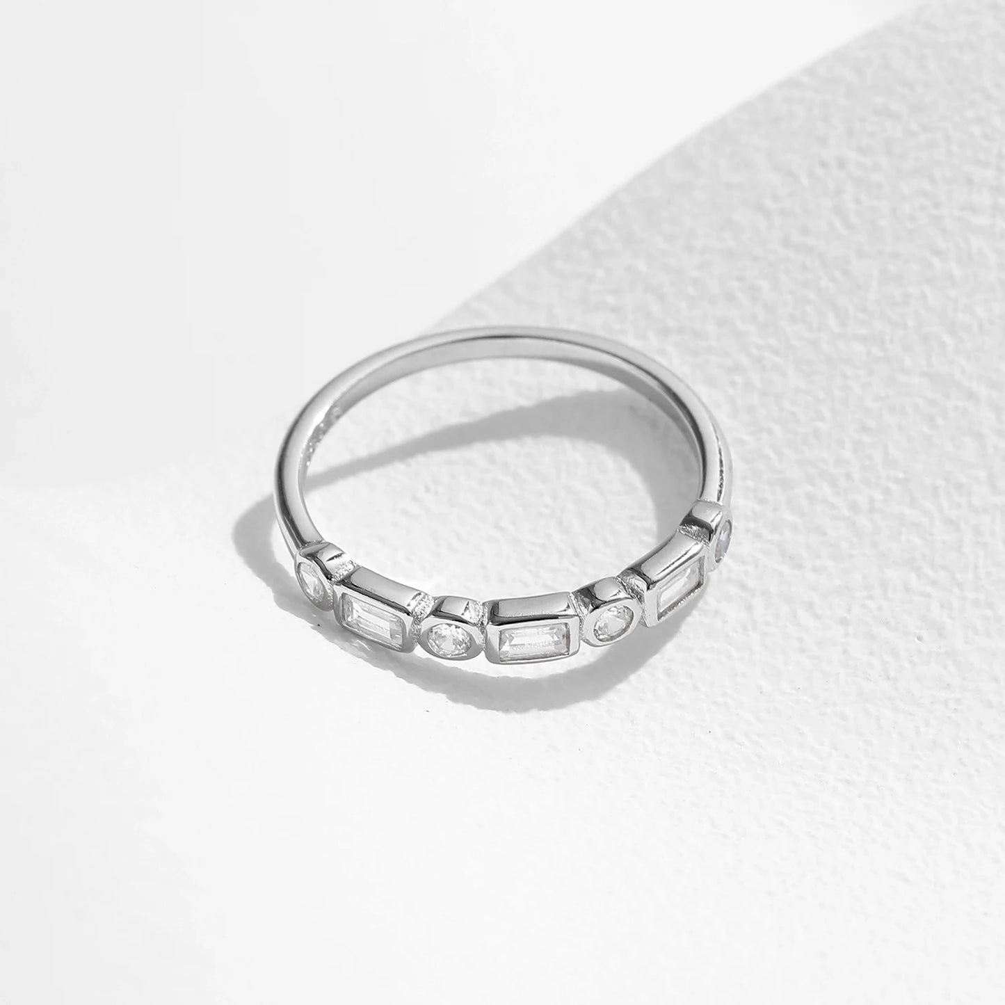 Dazzling Round & Rectangle CZ Band