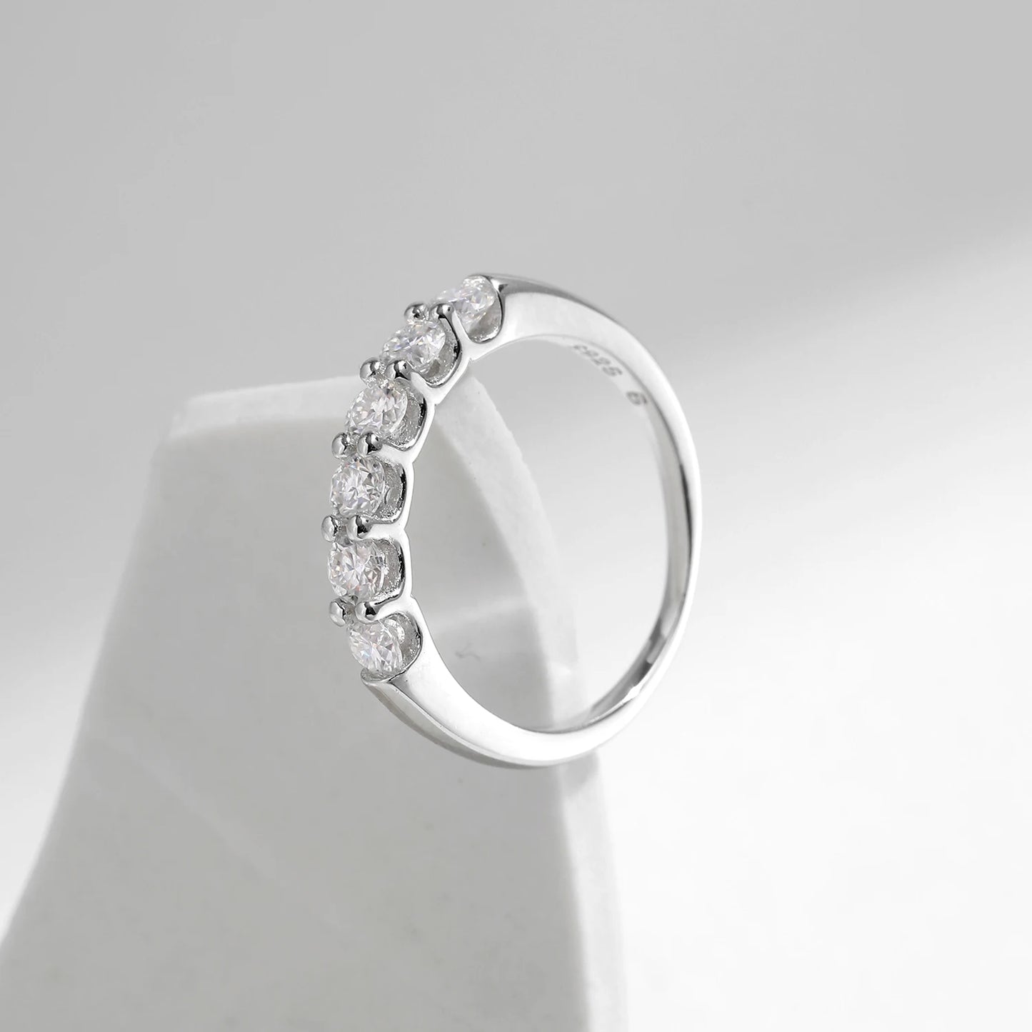 D Color Moissanite Eternity Ring