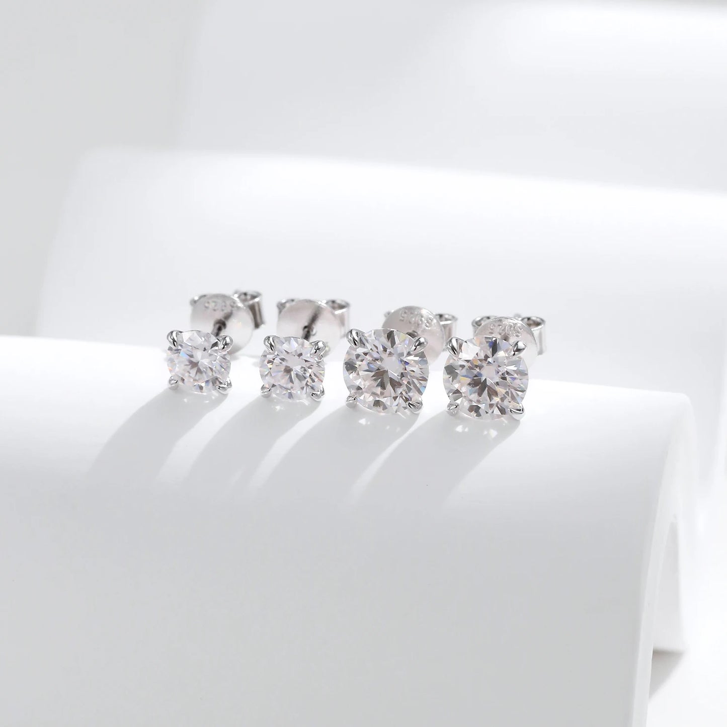 D Color Moissanite Studs