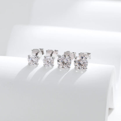 D Color Moissanite Studs