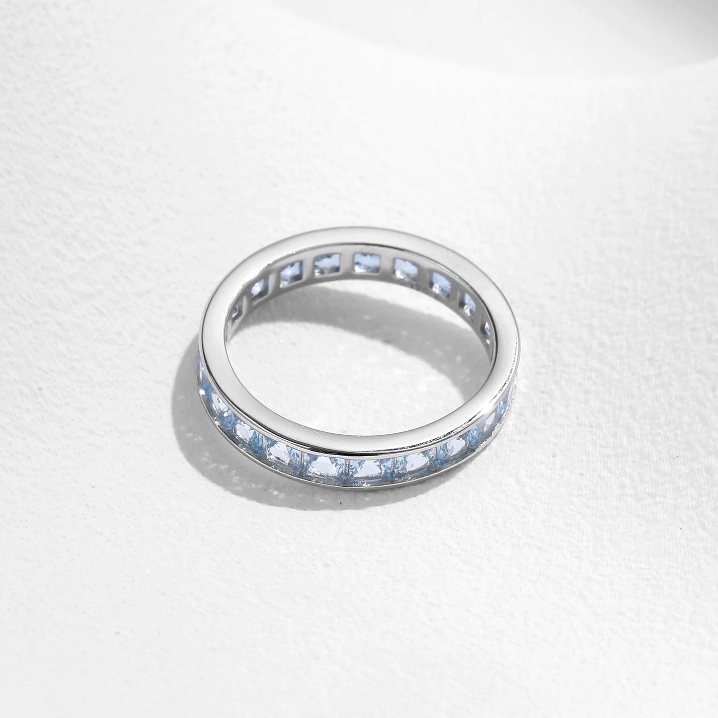 Square Zirconia Eternity Band