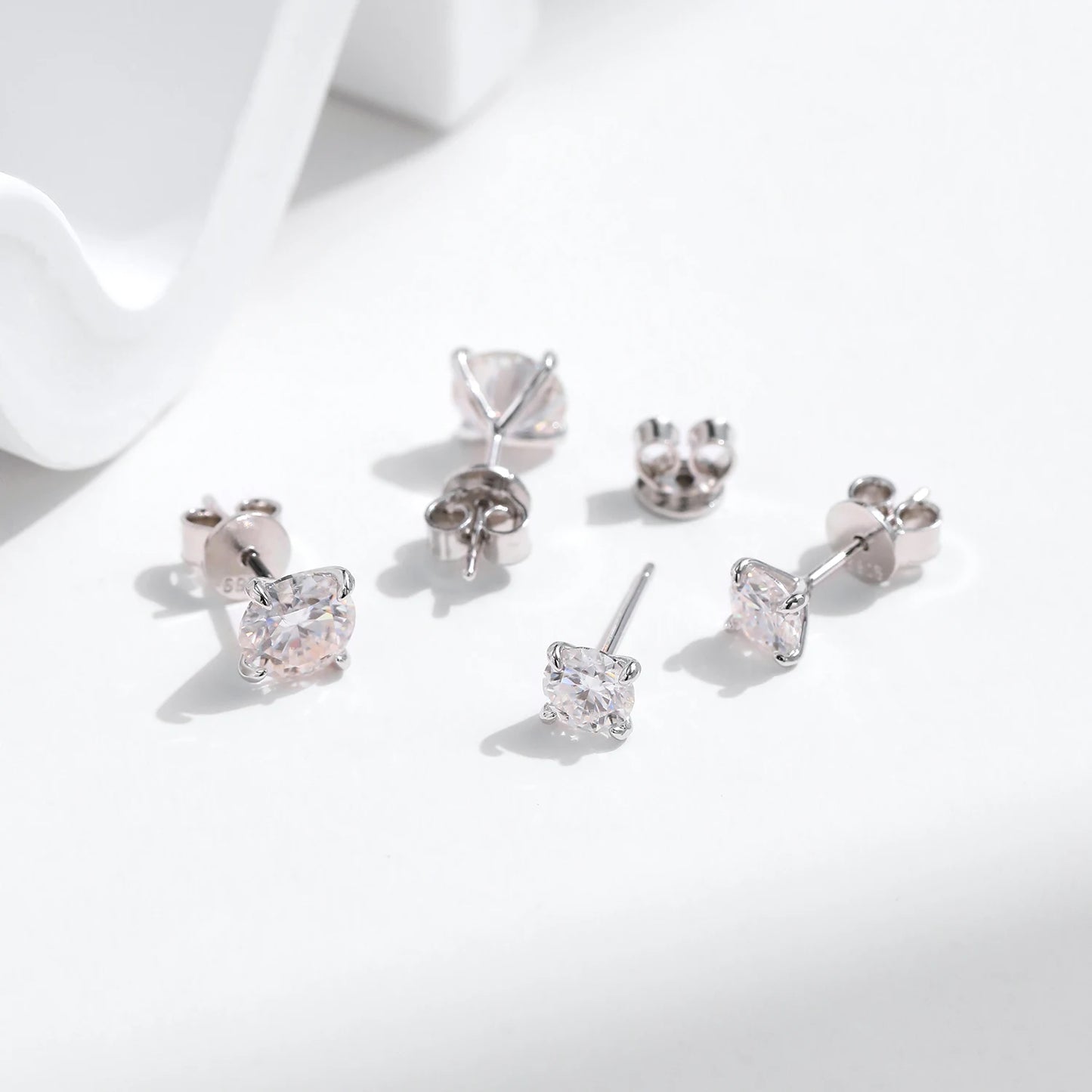 D Color Moissanite Studs