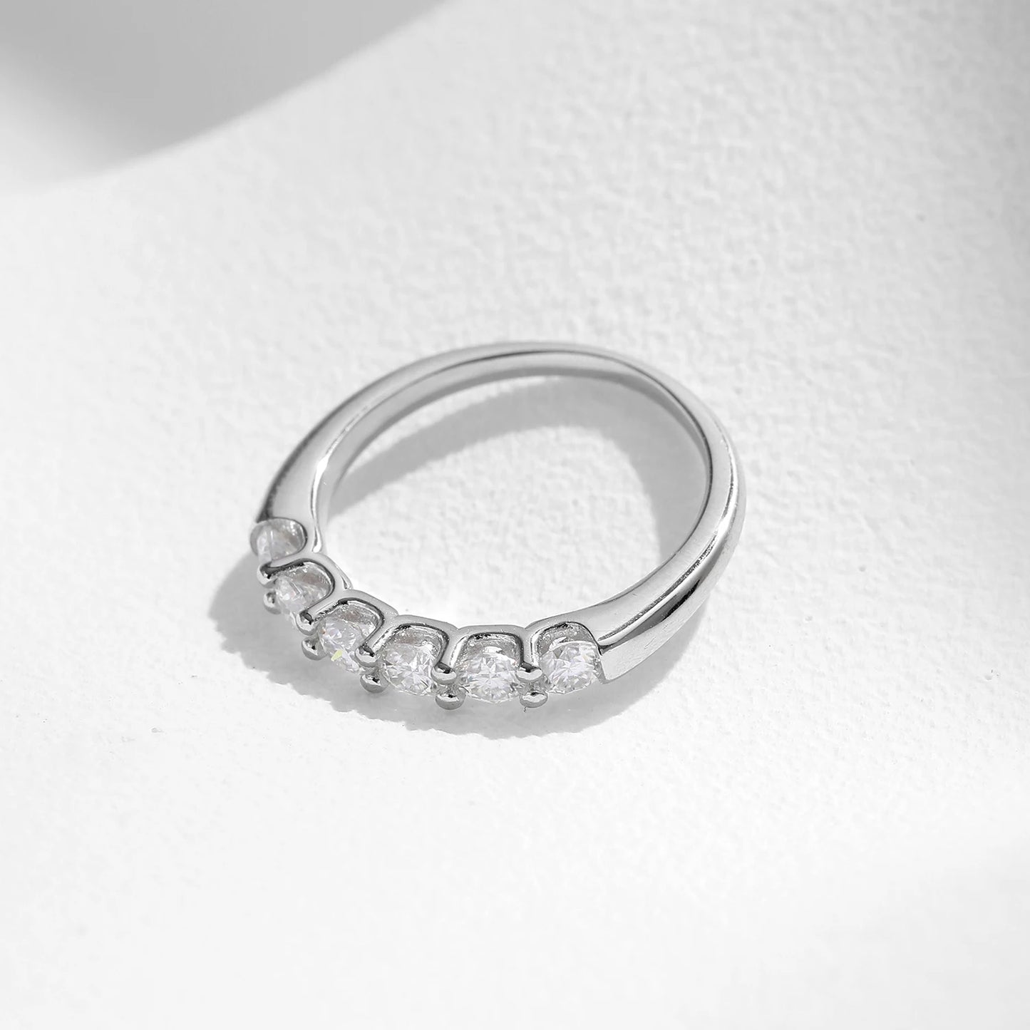 D Color Moissanite Eternity Ring