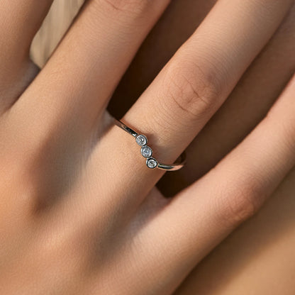 D Color Moissanite Stackable Ring