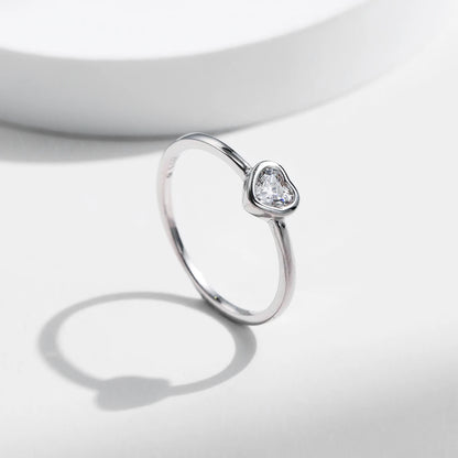 Heart Cut Moissanite Solitaire Ring