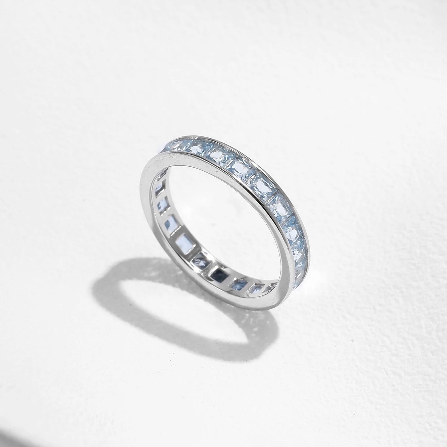 Square Zirconia Eternity Band