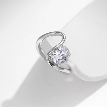 Dazzling Oval Clear CZ Ring