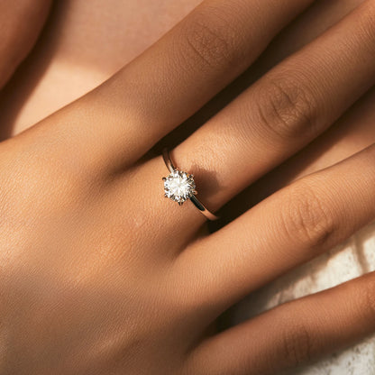 Moissanite Platinum Engagement Ring