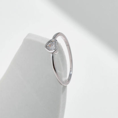 Heart Cut Moissanite Solitaire Ring