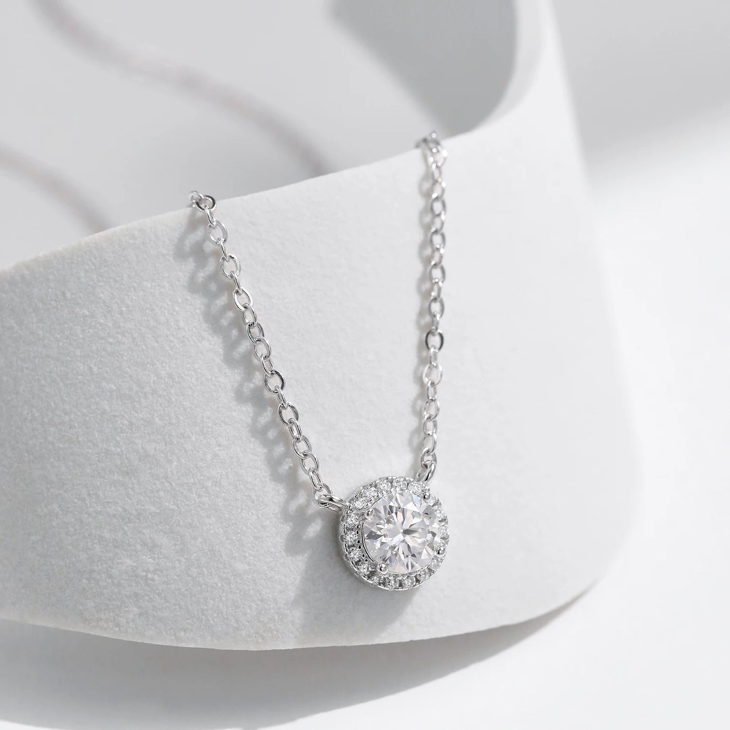 Eternal Halo Moissanite Pendant