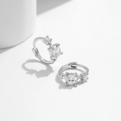 Stackable Round CZ Hoop Earrings