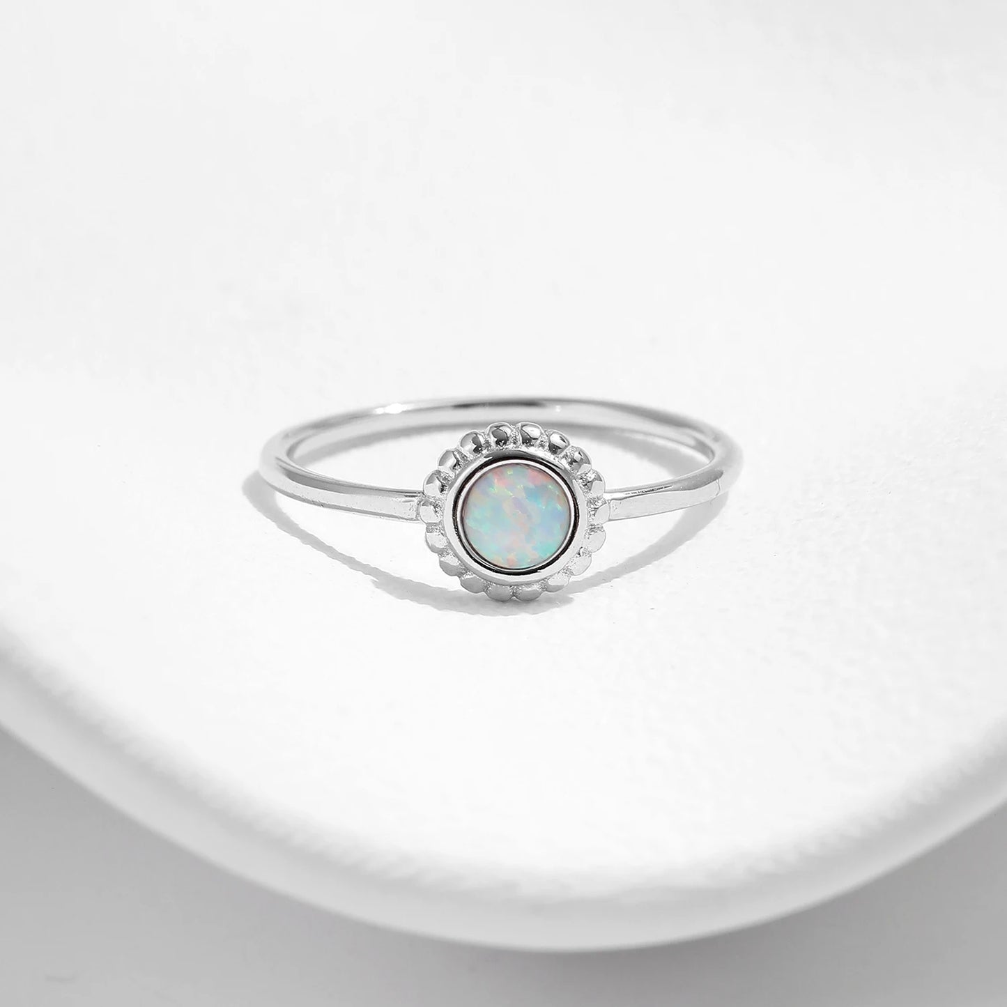 Vintage Sunflower Opal Ring