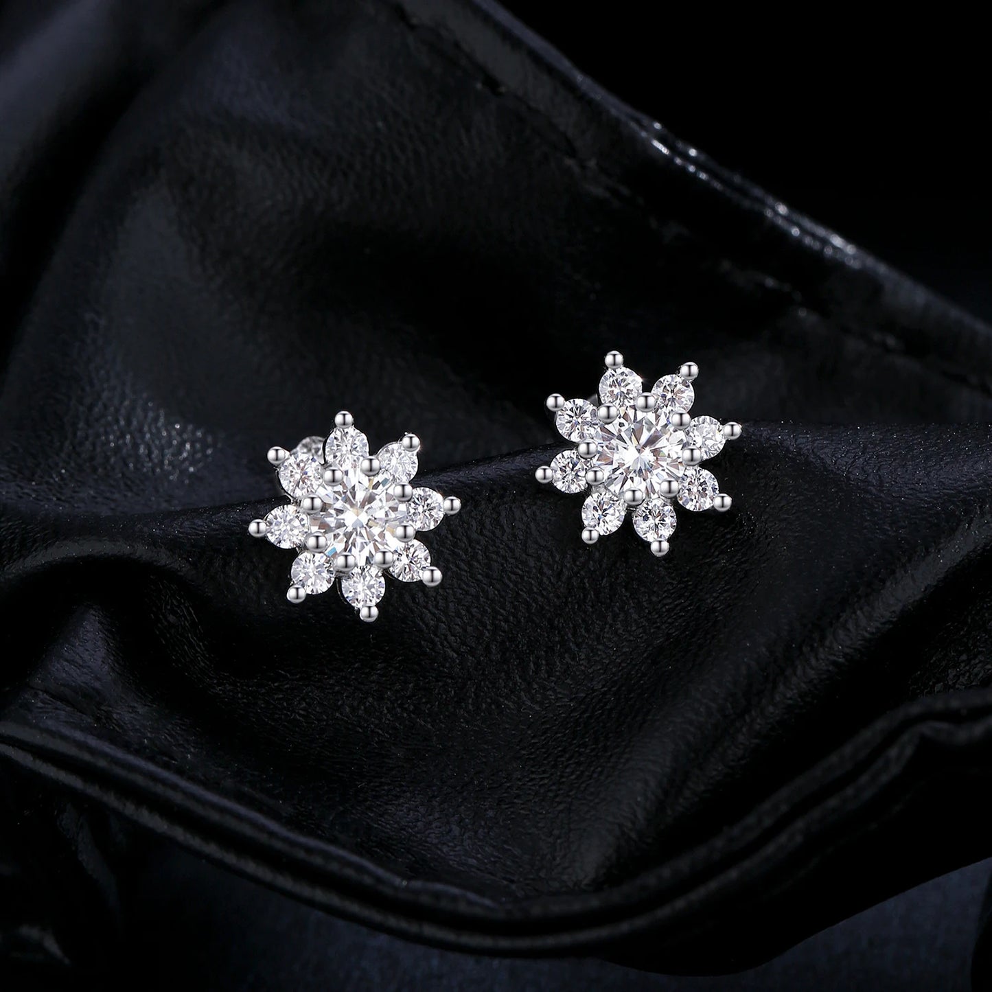 Classic Moissanite Flower Studs