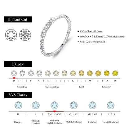 Sparkling Moissanite Eternity Band