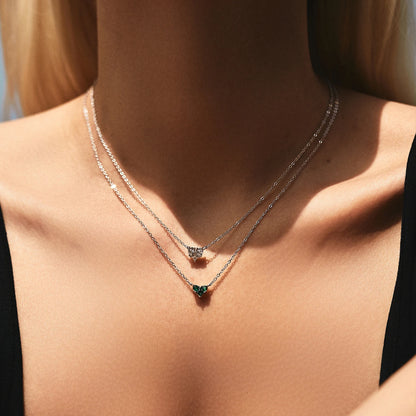 12-Month Birthstone Heart Necklace