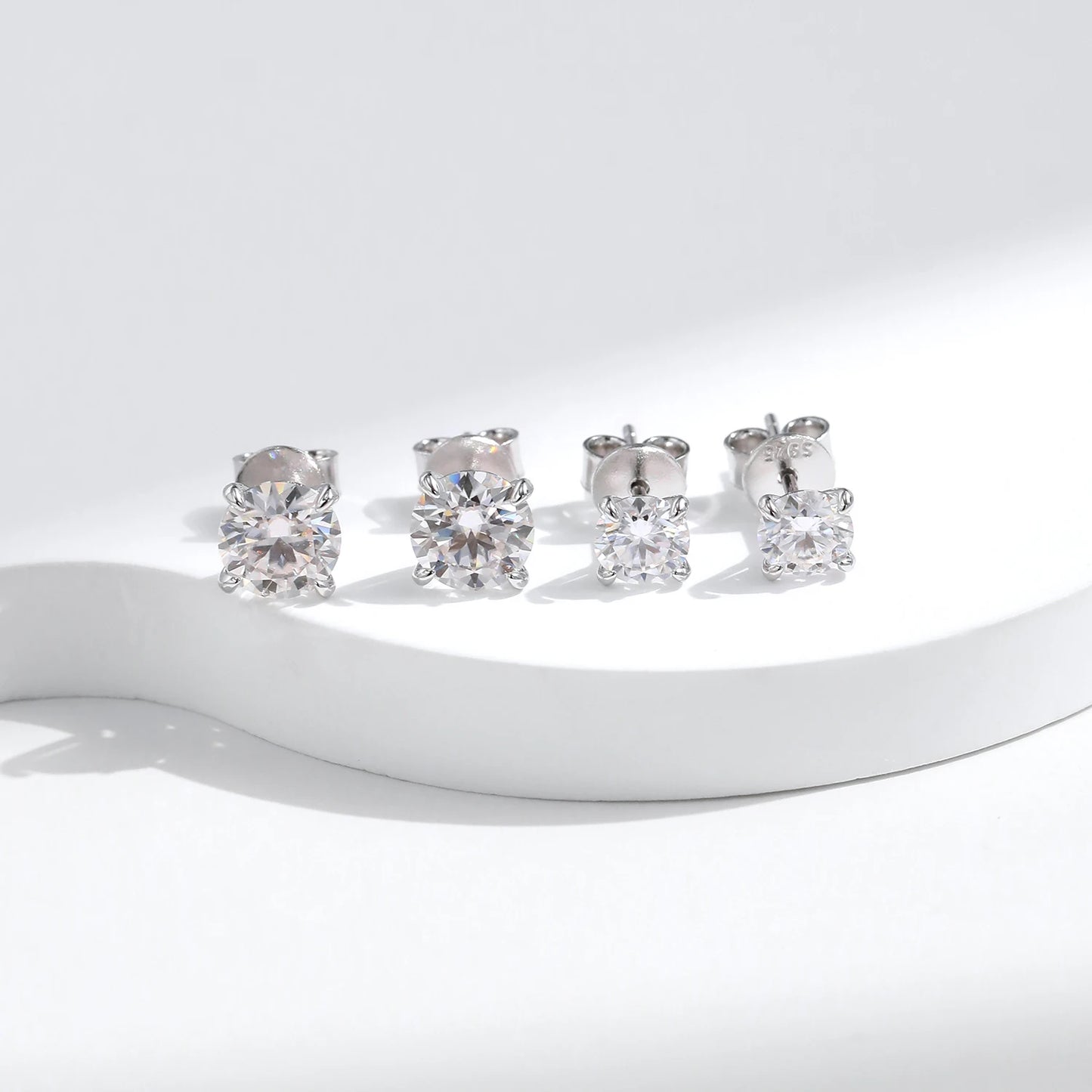 D Color Moissanite Studs