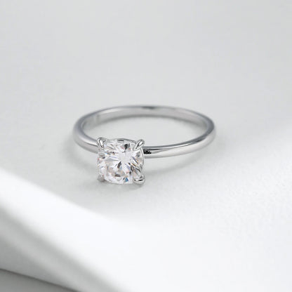 Cushion Cut Moissanite Ring