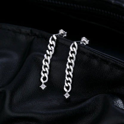 D Color Moissanite Chain Studs