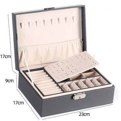 Luxury Leather Anti-Oxidation Jewelry Box