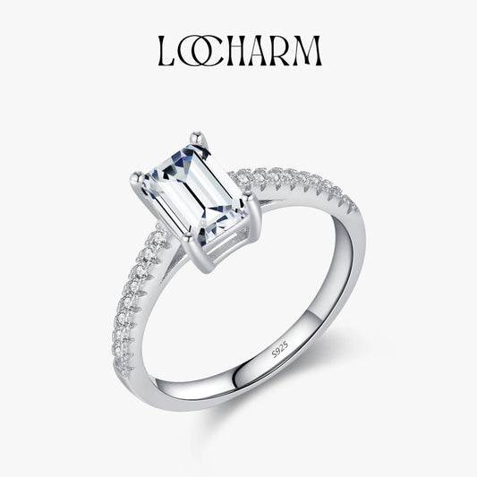 Emerald Cut Rectangle CZ Luxury Ring