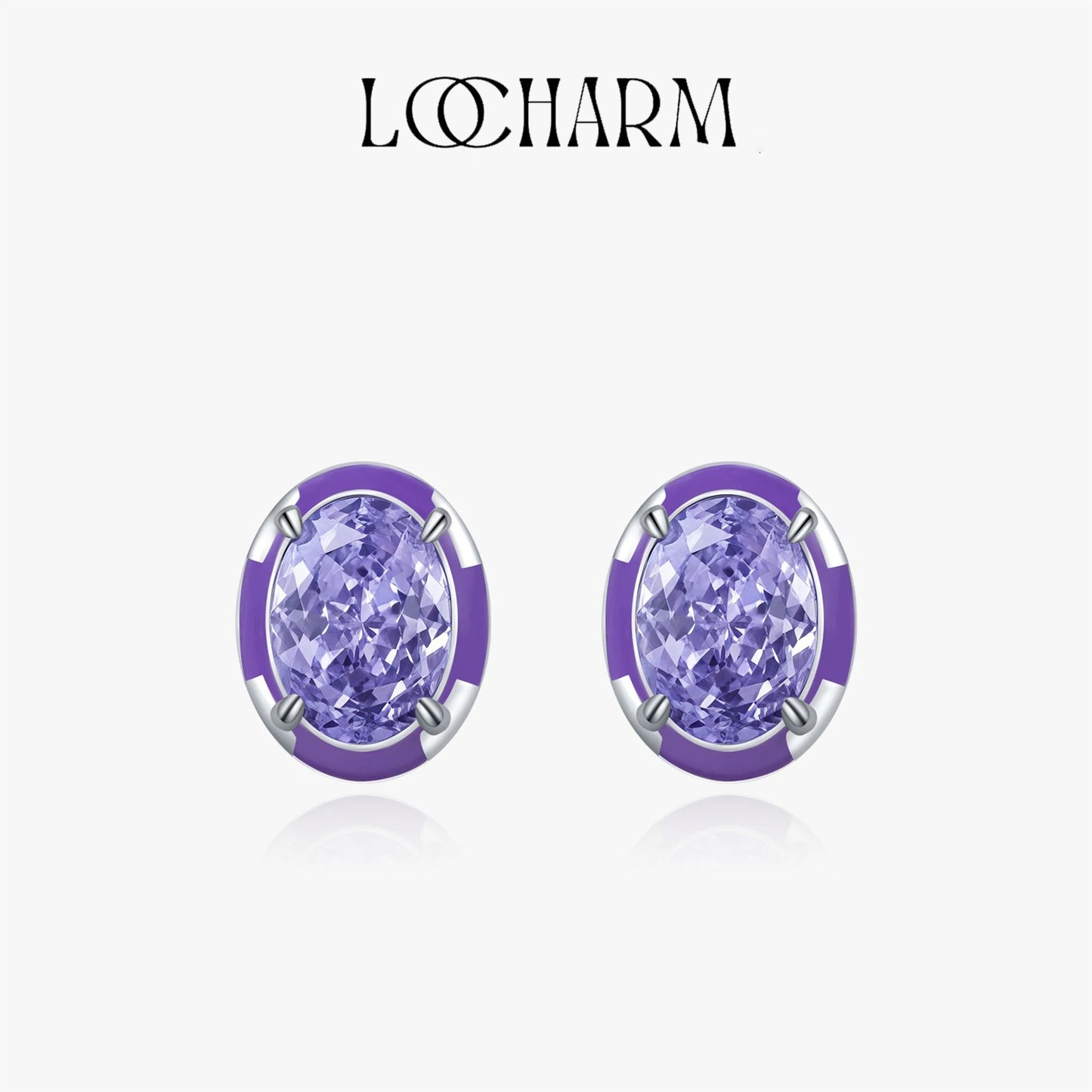 Crushed Ice Cut Lavender CZ Earrings – Sterling Silver