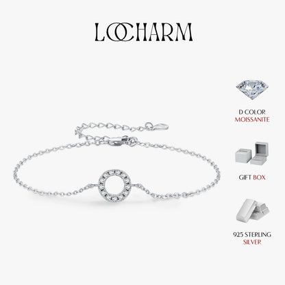 D Color Moissanite Link Bracelet