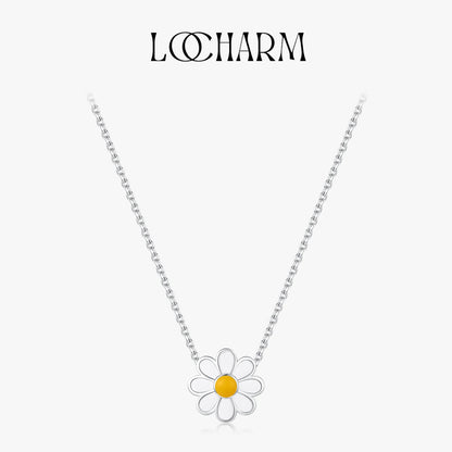 Blooming Daisy Enamel Necklace