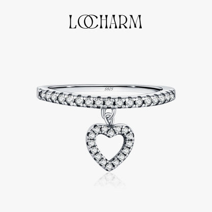 Vintage Heart Zirconia Ring