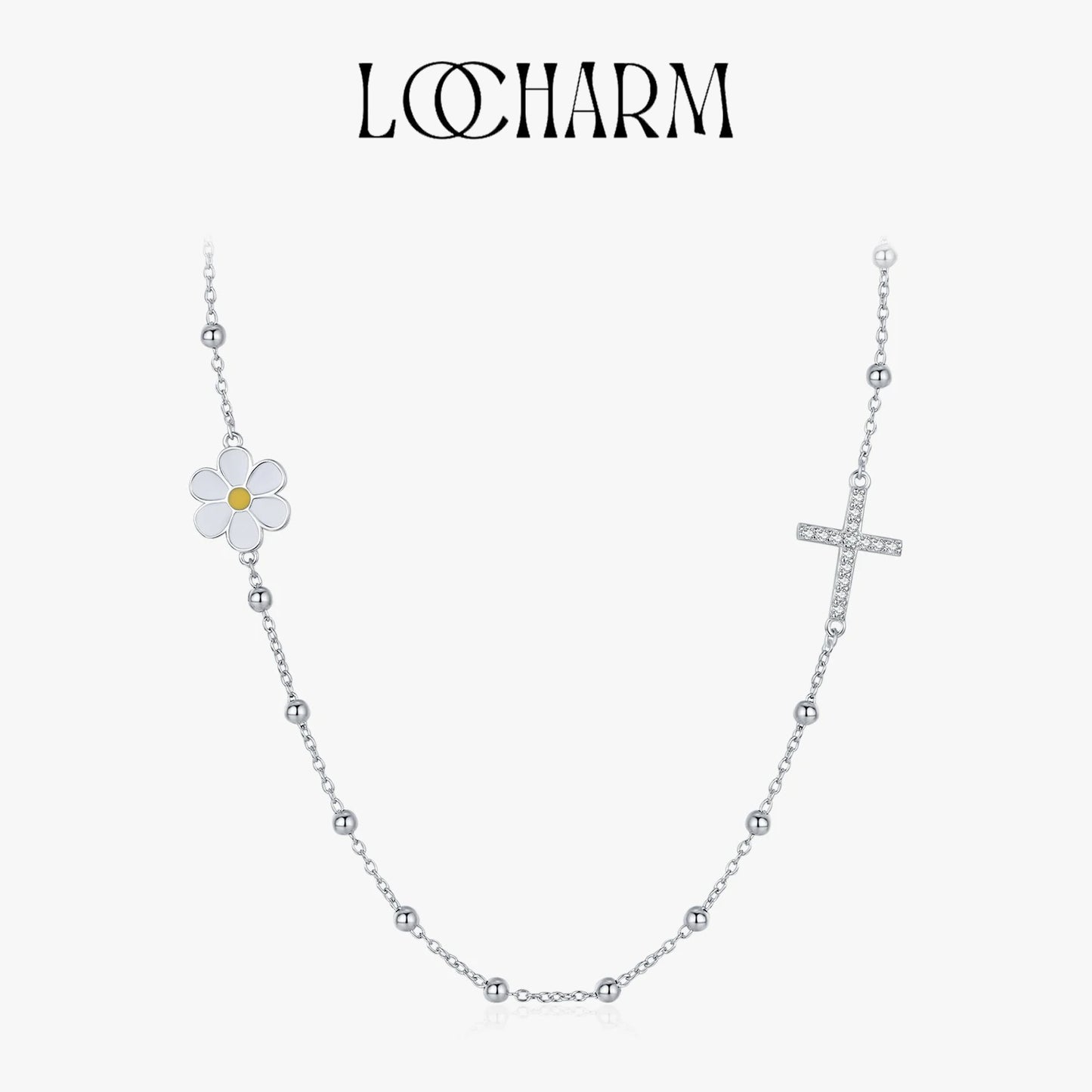 Daisy Cross Sterling Choker