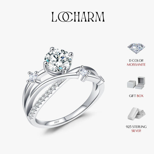 Dazzling Multi-Layer Moissanite Ring