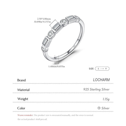 Dazzling Round & Rectangle CZ Band