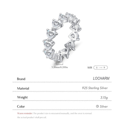 Romantic Heart CZ Eternity Band