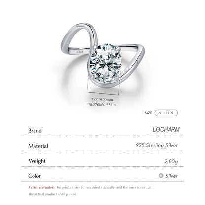 Dazzling Oval Clear CZ Ring