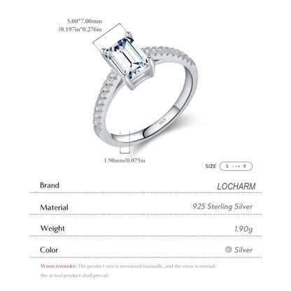 Emerald Cut Rectangle CZ Luxury Ring