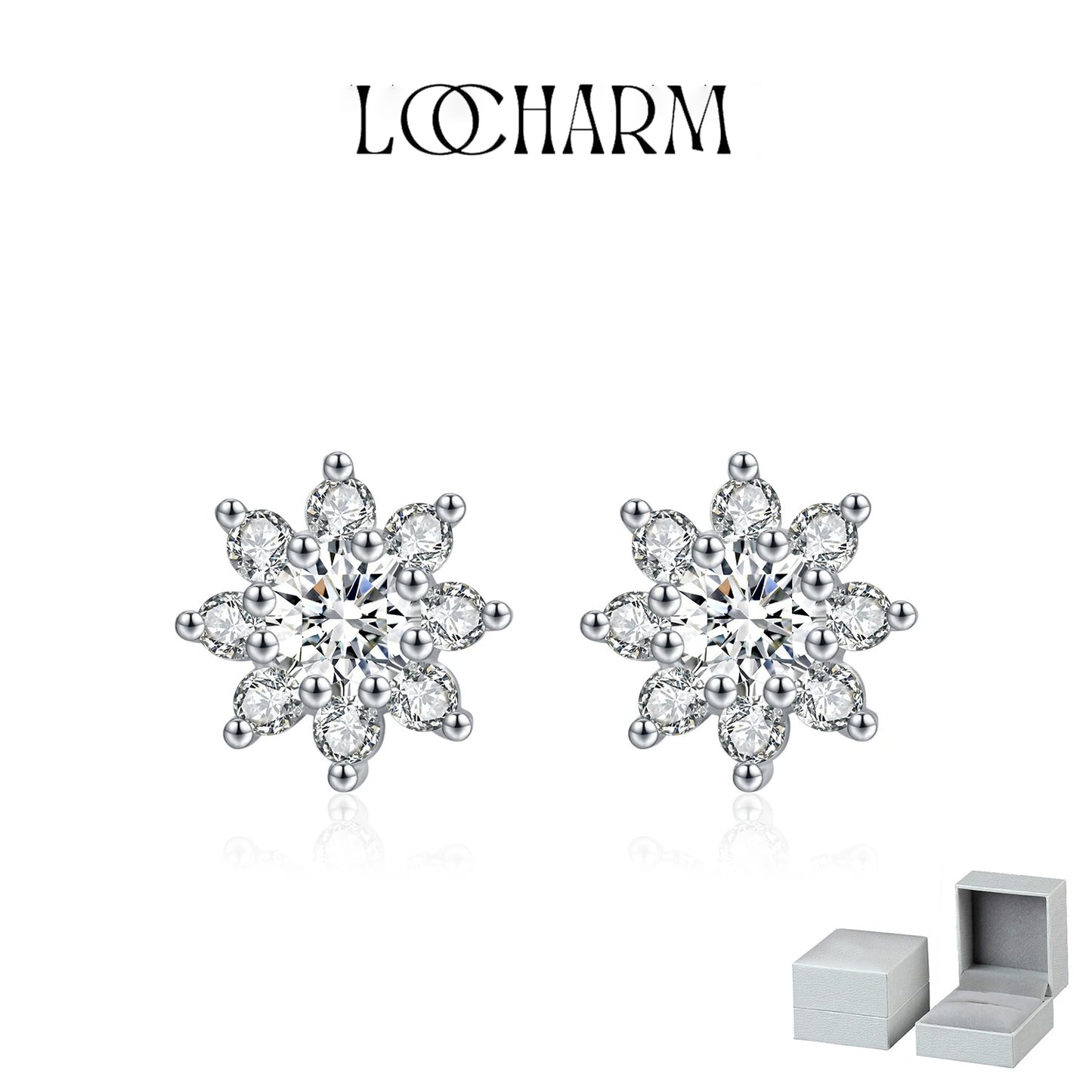 Classic Moissanite Flower Studs