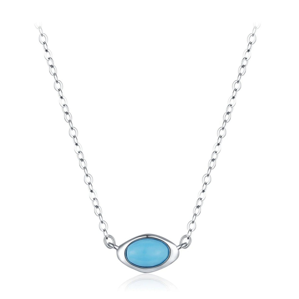 Turquoise Bliss Silver Necklace