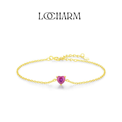 Radiant Rose Heart Bracelet